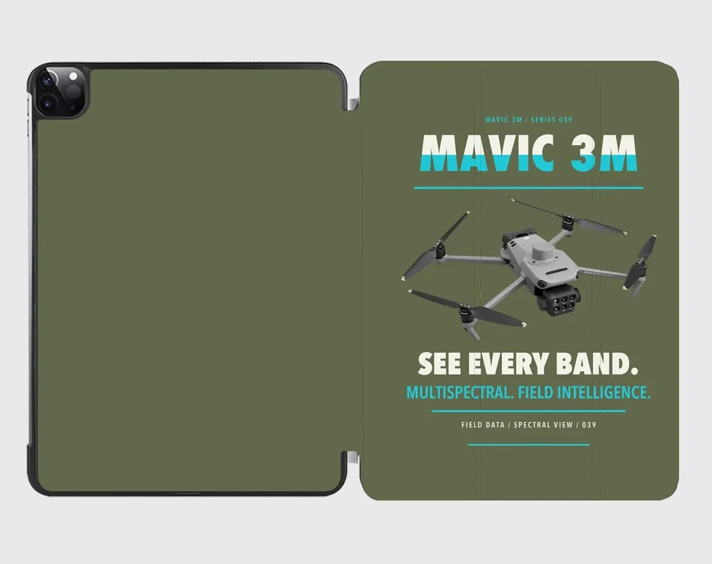 DJI Mavic 3 Multispectral design on green army ipad tablet case