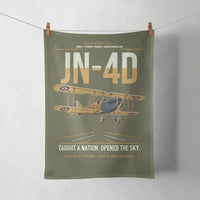 Thumbnail for Curtiss JN-4D Jenny design on green army towel