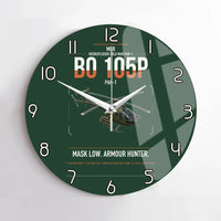 Thumbnail for MBB BO 105P PAH-1 design on dark green no frame wall clock