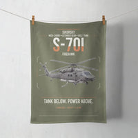 Thumbnail for Sikorsky S-70i FIREHAWK design on green army towel
