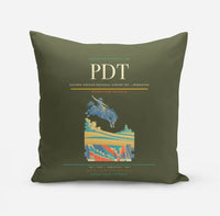 Thumbnail for Eastern Oregon Regional Airport (PDT) design on green army pillow