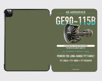 Thumbnail for GE90-115B design on green army ipad tablet case