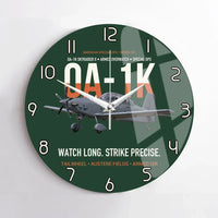 Thumbnail for OA-1K Skyraider II Armed Overwatch design on dark green no frame wall clock