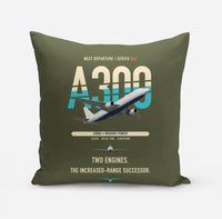 Thumbnail for Airbus A300B4 design on green army pillow