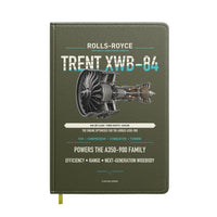 Thumbnail for TRENT XWB-84 design on green army notebook