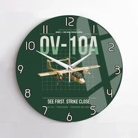 Thumbnail for OV-10A Bronco design on dark green no frame wall clock