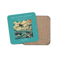 Thumbnail for The Channel Crossing - Designed Coasters design on turquoise 1-piece