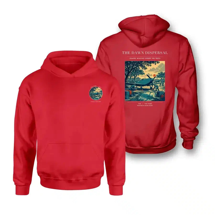 VINTAGE G4531 - The Dawn Dispersal - Double-Side Hoodie design on red double side