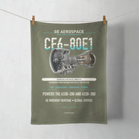 Thumbnail for CF6-80E1 design on green army towel