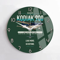 Thumbnail for Daher Kodiak 900 design on dark green no frame wall clock