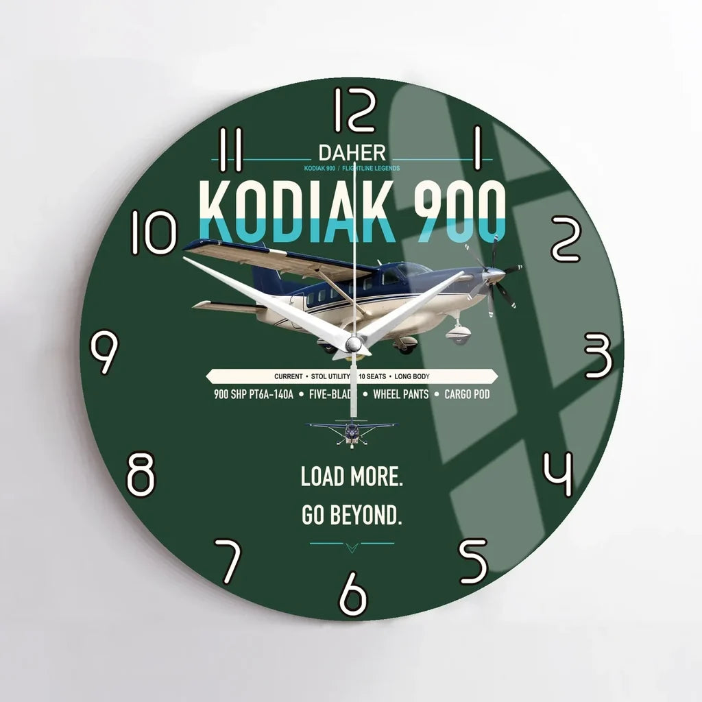Daher Kodiak 900 design on dark green no frame wall clock