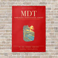 Thumbnail for Harrisburg International Airport MDT - Canvas Framed - Red