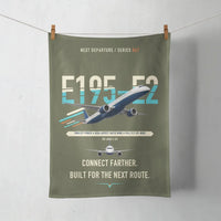 Thumbnail for Embraer E195-E2 design on green army towel