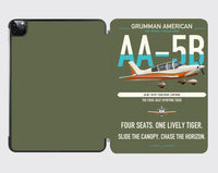 Thumbnail for Grumman American AA-5B Tiger design on green army ipad tablet case