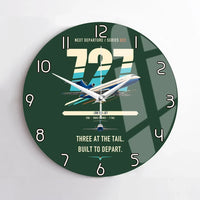 Thumbnail for Boeing 727-200 design on dark green no frame wall clock
