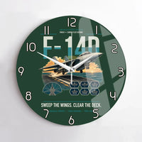 Thumbnail for F-14D Tomcat design on dark green no frame wall clock