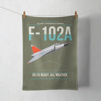 Thumbnail for F-102A Delta Dagger design on green army towel