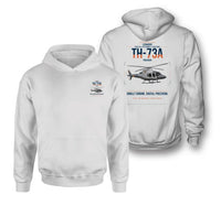 Thumbnail for Leonardo TH-73A Thrasher design on white double-side hoodie, double-side print