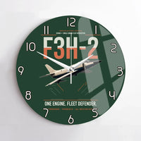 Thumbnail for F3H-2 Demon design on dark green no frame wall clock