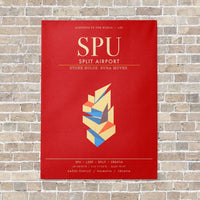 Thumbnail for Split Airport SPU - Canvas Framed - Red