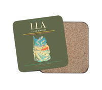 Thumbnail for Luleå Airport (LLA) design on green army 1 piece coaster