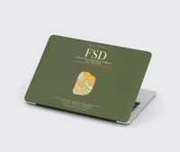 Thumbnail for Sioux Falls Regional Airport Joe Foss Field (FSD) design on green army MacBook case