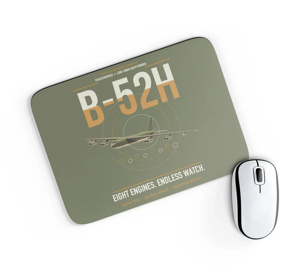 B-52H Stratofortress design on green army rectangle mouse pad