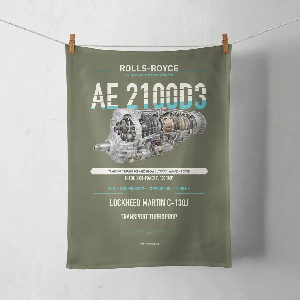 AE 2100D3 design on green army towel