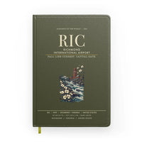 Thumbnail for Richmond International Airport (RIC) design on green army notebook