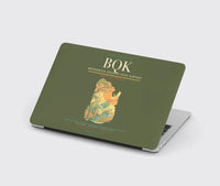 Thumbnail for Brunswick Golden Isles Airport (BQK) design on green army MacBook case