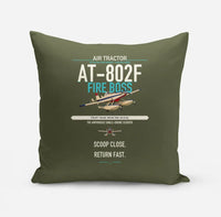 Thumbnail for Air Tractor AT-802F Fire Boss design on green army pillow