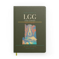 Thumbnail for Liège Airport (LGG) design on green army notebook