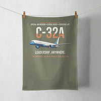 Thumbnail for C-32A Air Force Two Global Reach design on green army towel