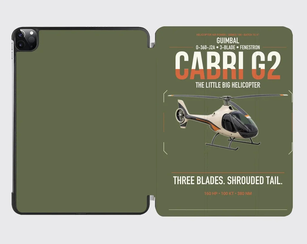 Guimbal Cabri G2 design on green army ipad tablet case
