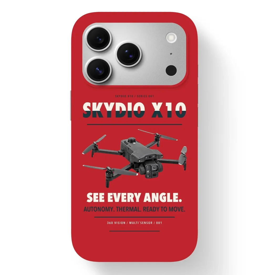 Skydio X10 Case design on red iphone case