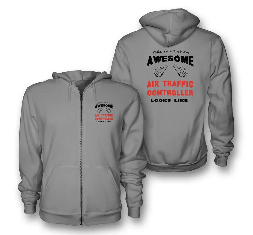 Air Traffic Controller Designed Zipped Hoodies - view 14