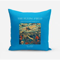 Thumbnail for VINTAGE G4001 - The Flying Field - Designed Pillows design on turquoise