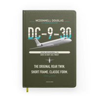 Thumbnail for McDonnell Douglas DC-9-30 design on green army notebook