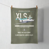Thumbnail for Cessna Citation XLSPlus design on green army towel