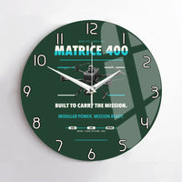 Thumbnail for DJI Matrice 400 design on dark green no frame wall clock