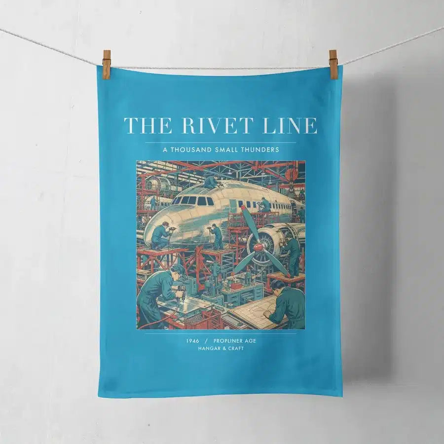 VINTAGE G4170 - The Rivet Line - Designed Towels design on turquoise