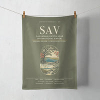 Thumbnail for Savannah-Hilton Head International Airport (SAV) design on green army towel
