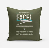 Thumbnail for Cessna Citation Excel design on green army pillow