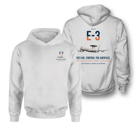 Thumbnail for E-3 Sentry AWACS design on white double-side hoodie, double-side print
