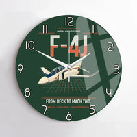Thumbnail for F-4J Phantom II design on dark green no frame wall clock