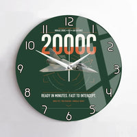 Thumbnail for Dassault Mirage 2000C RDI design on dark green no frame wall clock