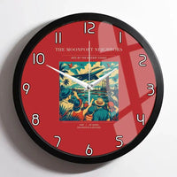 Thumbnail for VINTAGE G4129 - The Moonport Neighbors - Designed Wall Clocks design on red framed