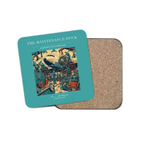 Thumbnail for The Maintenance Dock - Designed Coasters design on turquoise 1-piece