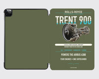 Thumbnail for TRENT 900 design on green army ipad tablet case