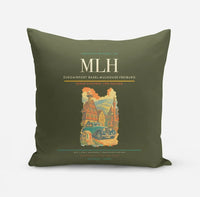 Thumbnail for EuroAirport Basel-Mulhouse-Freiburg (MLH) design on green army pillow